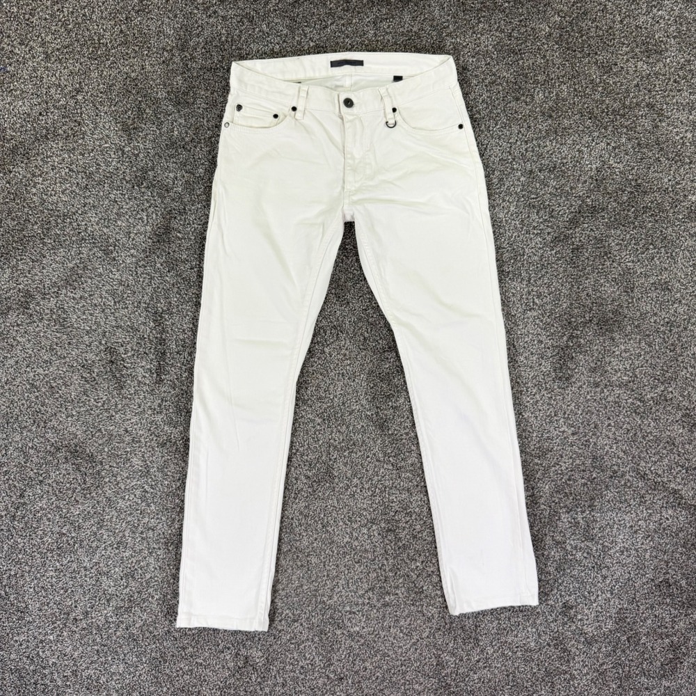 John Varvatos Slim Fit Pants Mens 29 Off White Cream Causal Professional Office